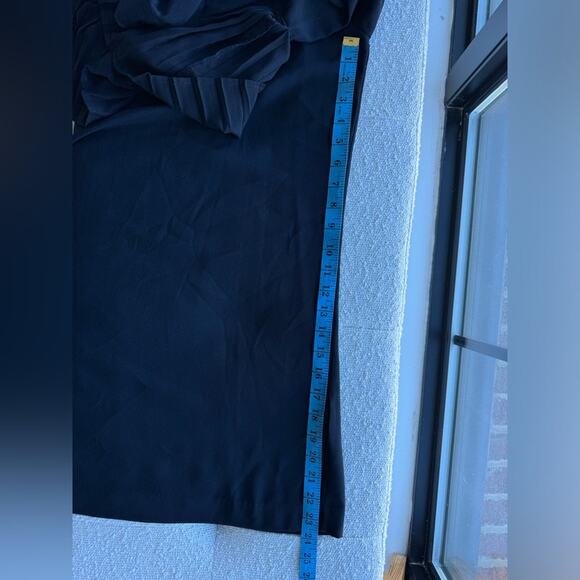 Maje Remia Pleated Overlay Black Mini Dress Size 3 Large - Picture 10 of 13